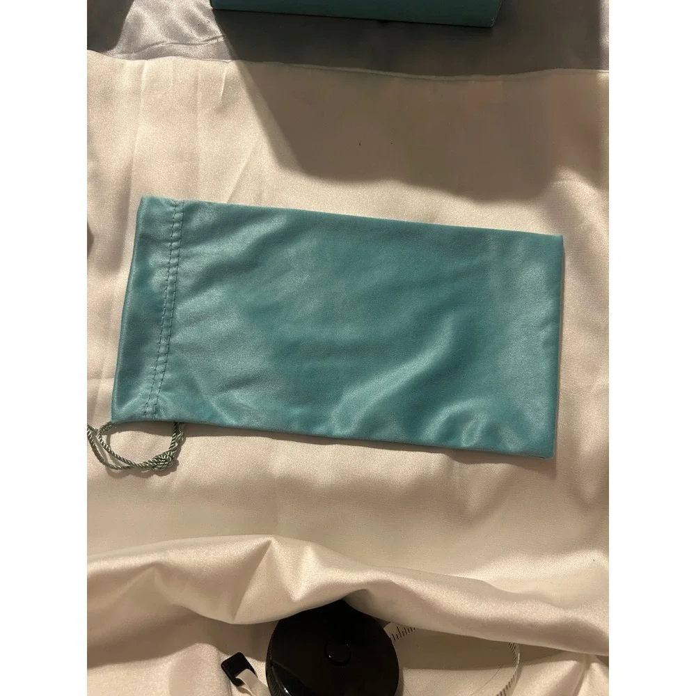 Tiffany & Co Blue Jewelry Box and Satin Drawstring Pouch Set Large Square